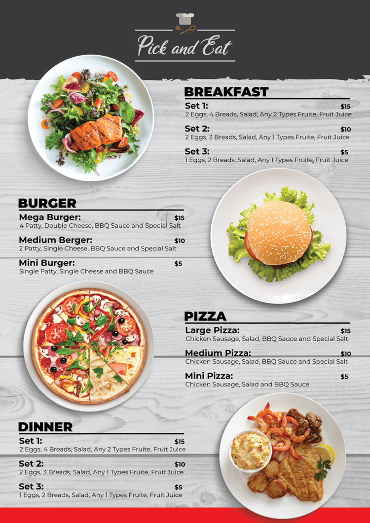 Cung cấp dịch vụ in menu theo yêu cầu thiết kế riêng