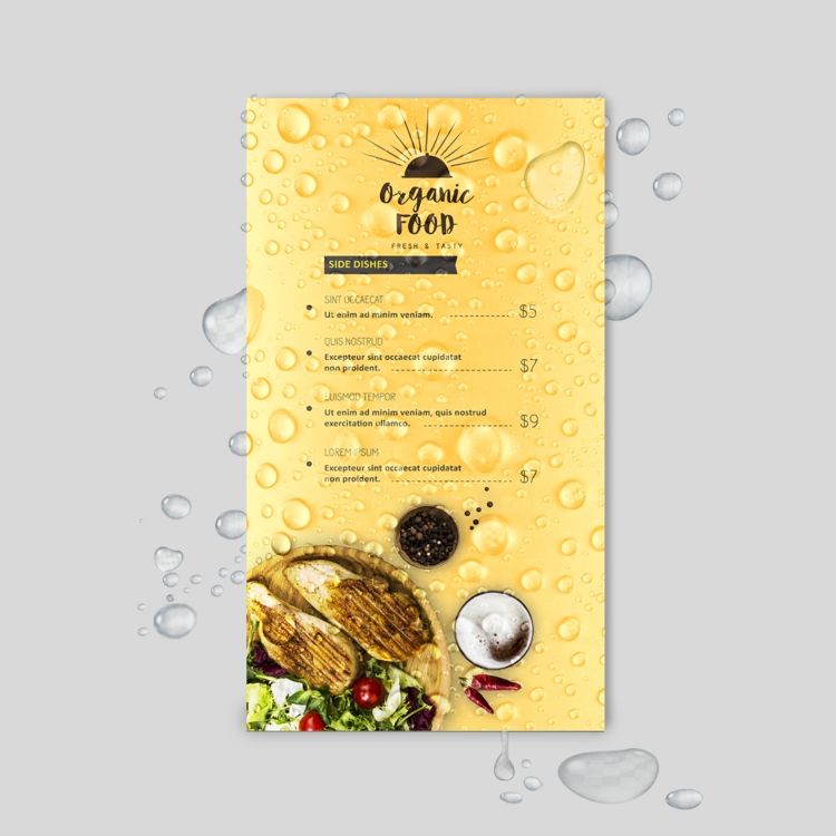 Nhận in menu nhựa chống nước theo yêu cầu mọi số lượng