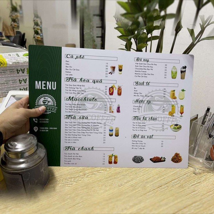 Màu sắc và font chữ trên menu: Yếu tố then chốt tạo ấn tượng
