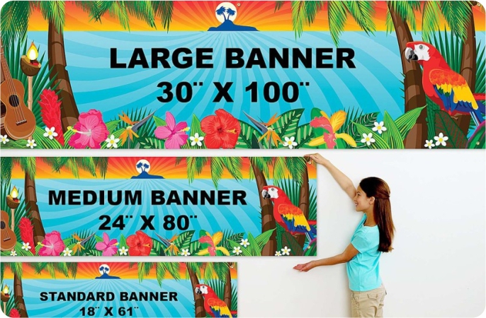 In banner